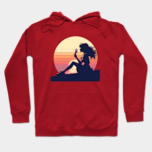 Sunset Dreams Ice Cream - Silhouette Art Hoodie